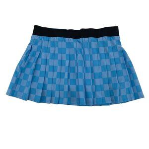 Joy Lab Size XL Pleated Mini Tennis Skort Activewear Blue Checkered Preppy NWT